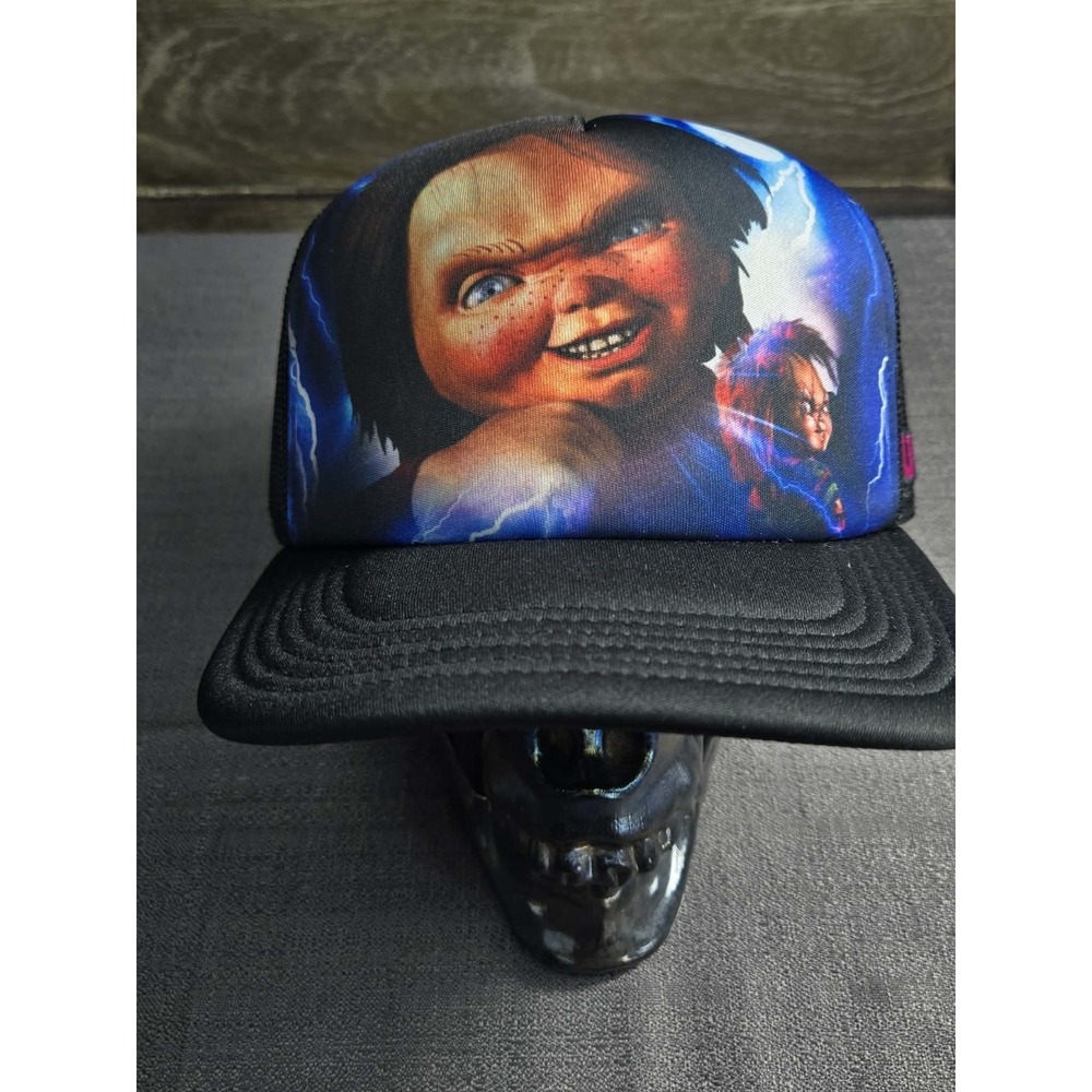 Chucky Child's Play Trucker Hat Snapback Spencer's Horror Adjustable